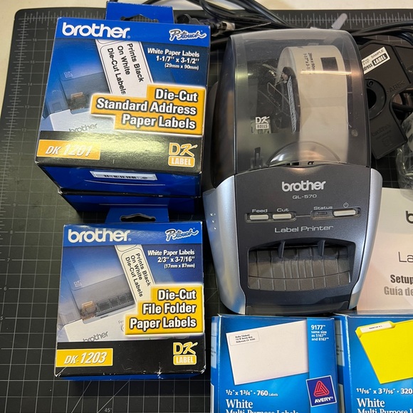 EUC Brother QL-570 Label Printer with 6 rolls of labels - Picture 2 of 5